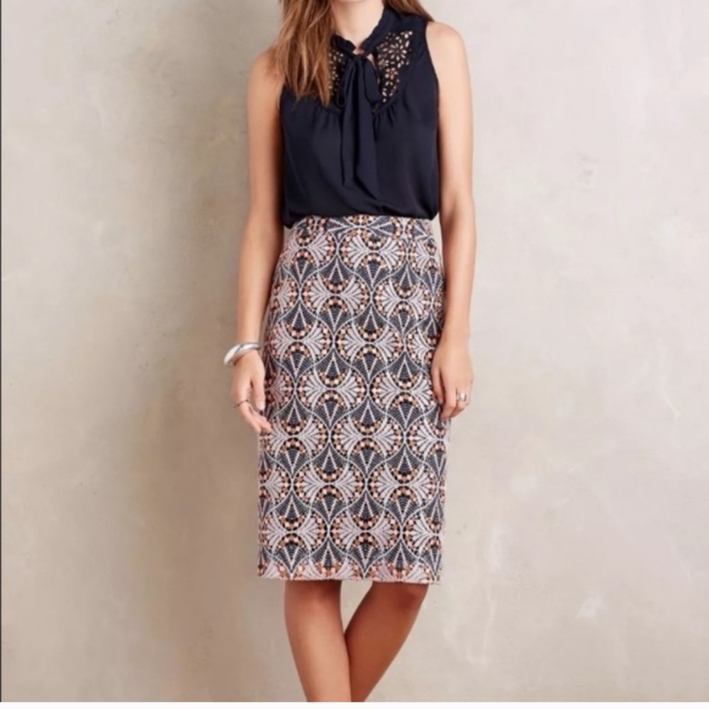 Anthropologie moulinette Soeurs pencil skirt
